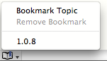 Bookmark menu